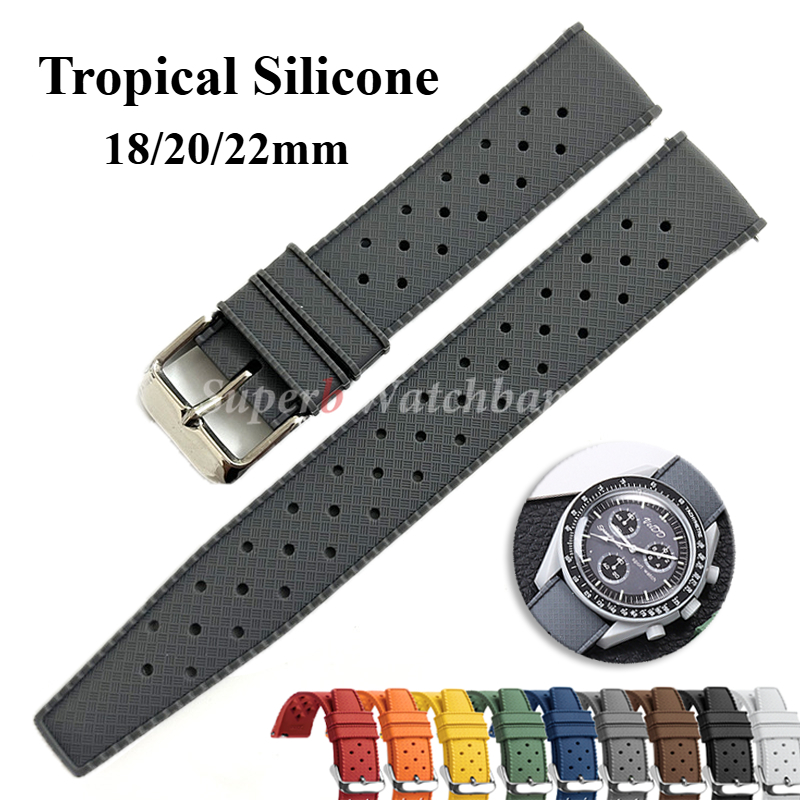 Seiko Watches Smartwatch - Tropikalny Silikonowy Pasek do Zegarka Szybkozłączka