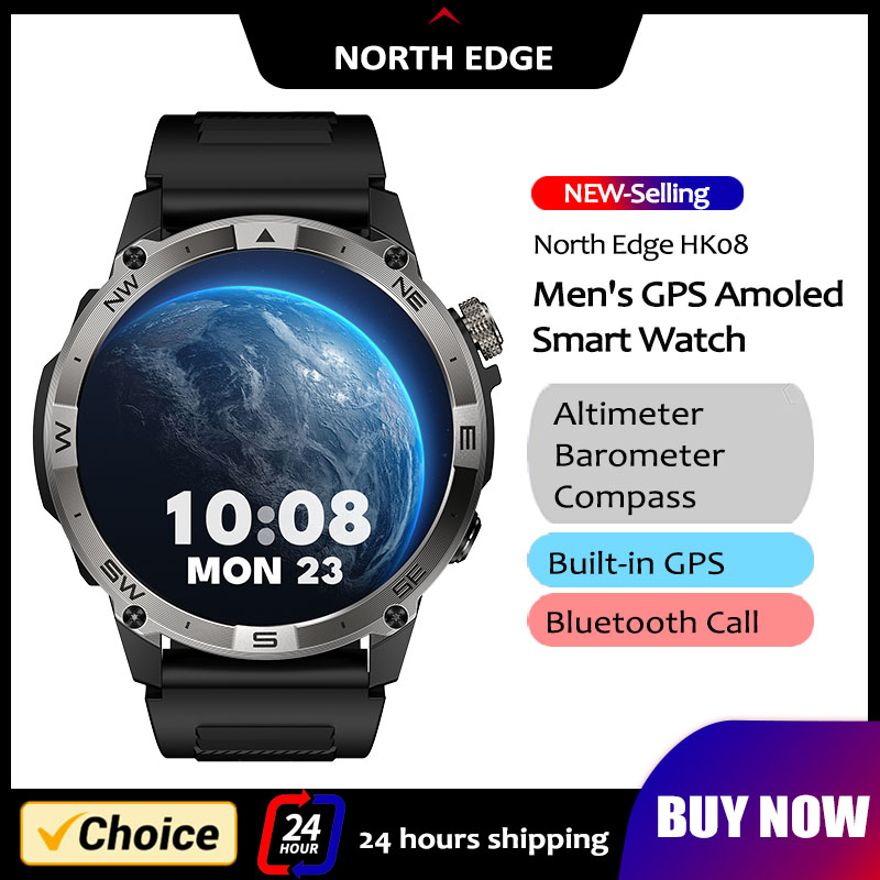 Hybrid Smartwatch - NORTH EDGE GPS sportowy inteligentny zegarek