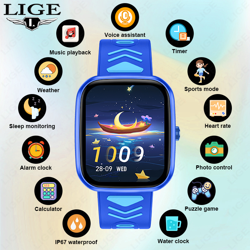 Smartwatch Watches Birthday Gift For Girls - Smartwatch dla dzieci LIGE, wodoodporny, z