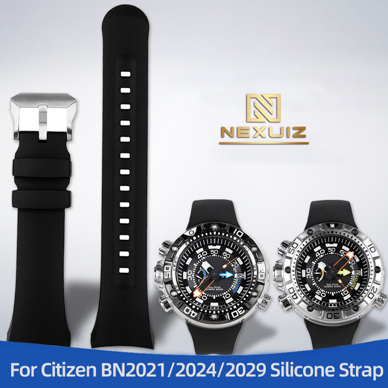 Citizen Watch Promaster - Specjalny zakrzywiony silikonowy pasek do zegarka