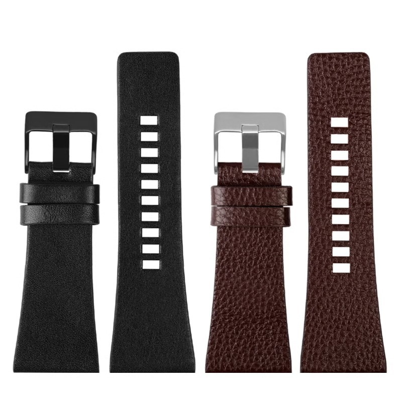 Diesel Watches Smartwatch - Pasek do zegarka ze skóry bydlęcej