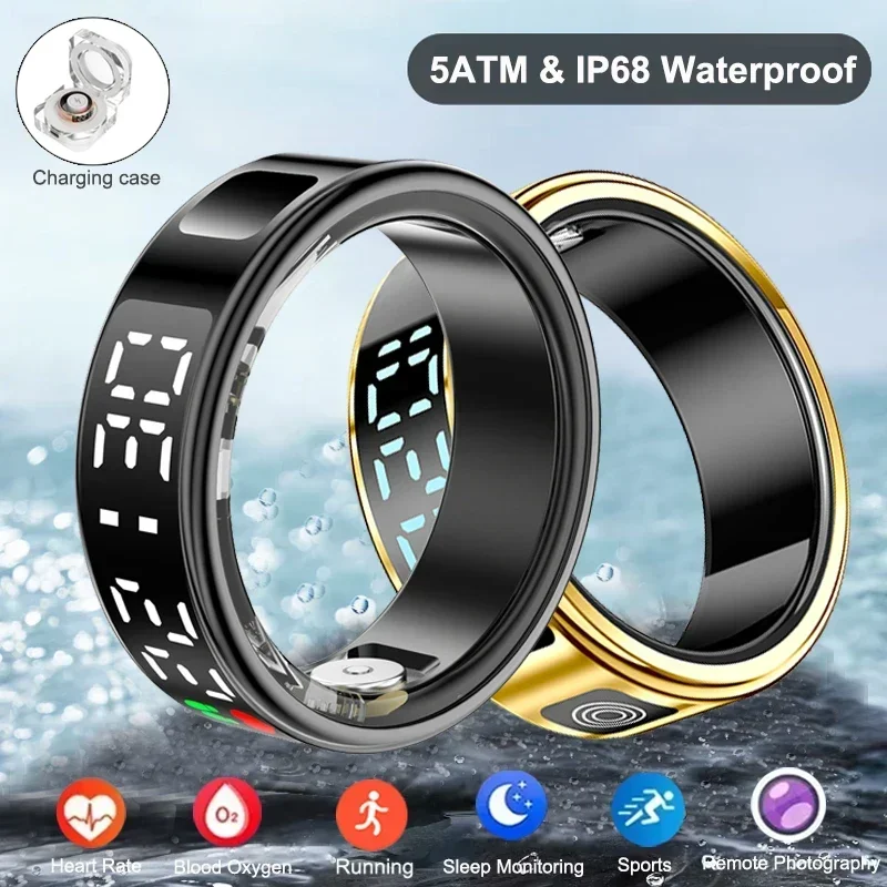 Smartwatch Sports Watches For Men - Inteligentny pierścień dla mężczyzn kobiety wielofunkcyjny