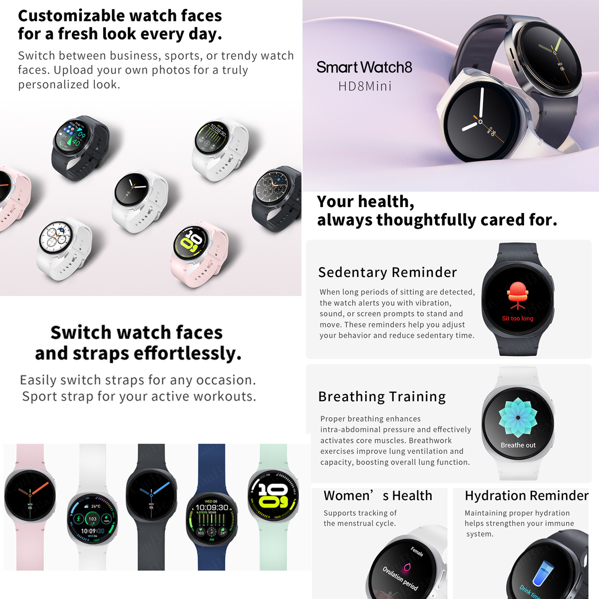 Nowe smartwatche 2026 8 Mini G – Smartwatch New Watches For Women recenzja i cena