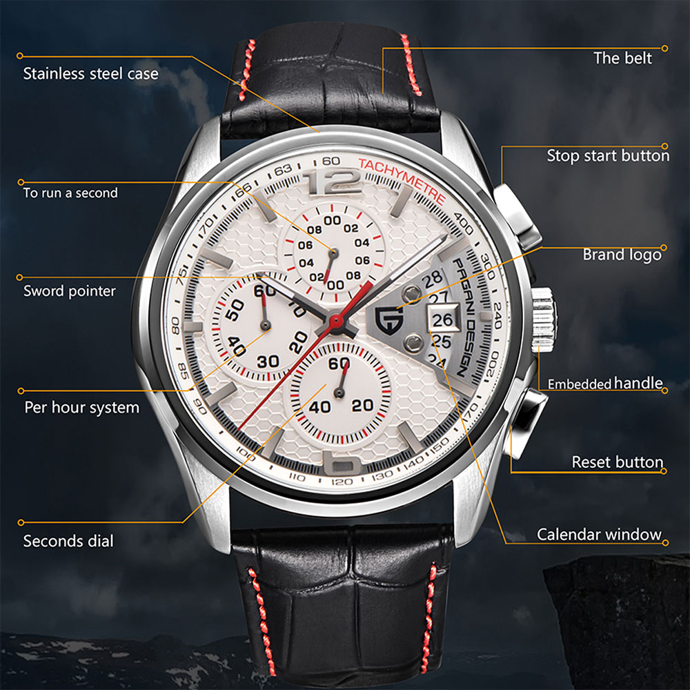 PAGANI DESIGN Nowy PD-3306 Chr – Anti-Magnetic Watch recenzja i cena