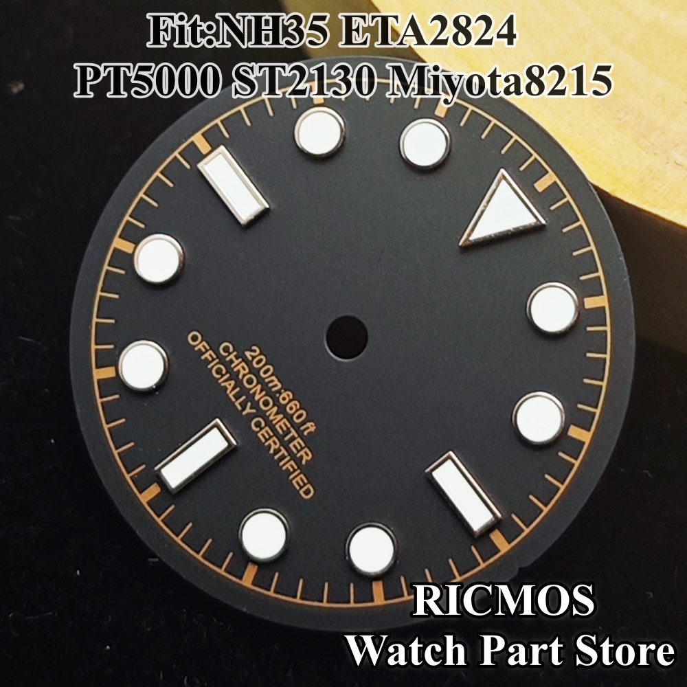 Czarna tarcza zegarka 28,5 mm  – Luminous Dial Face recenzja i cena