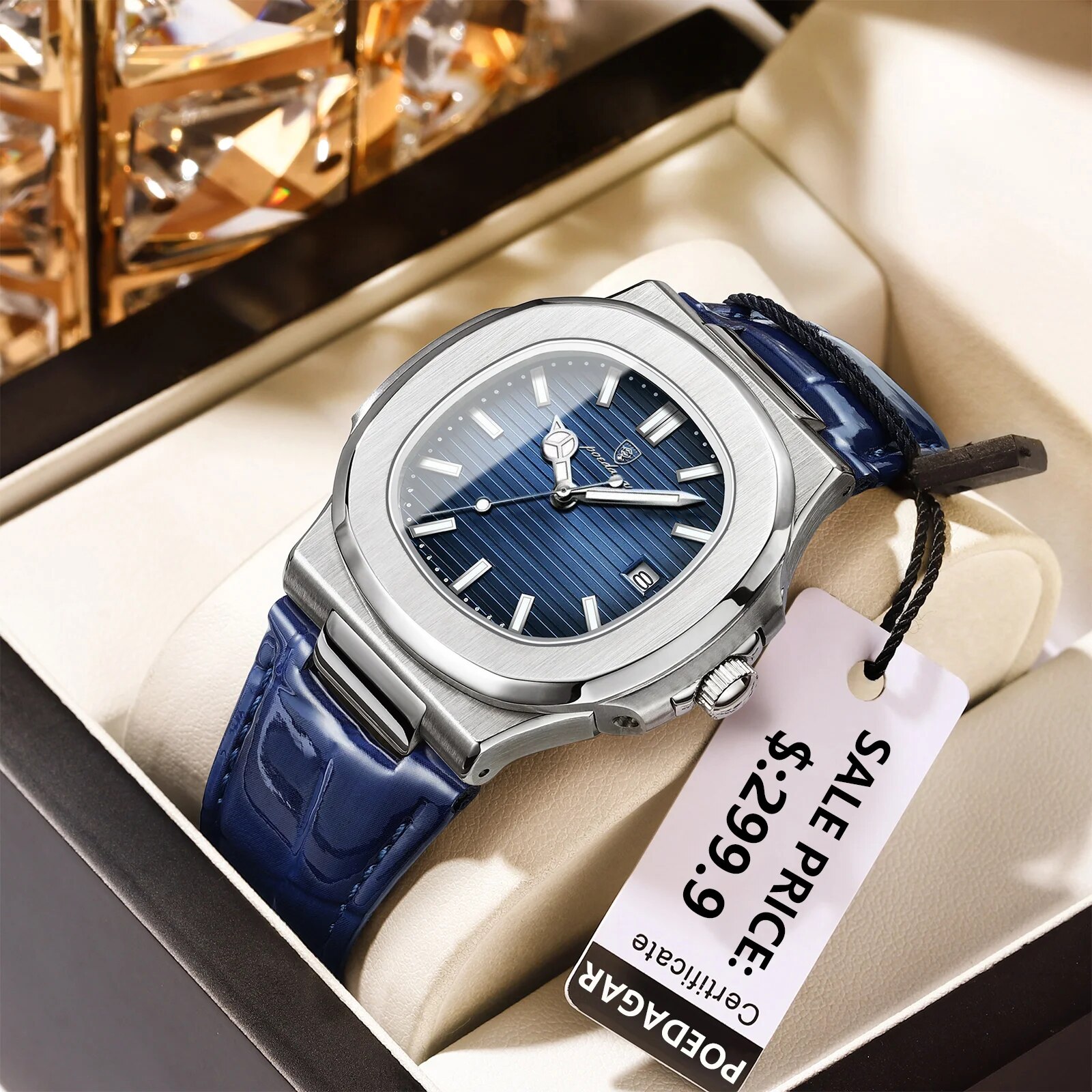 POEDAGAR Top luksusowy kwadrat – Patek Philippe Watch Nautilus recenzja i cena