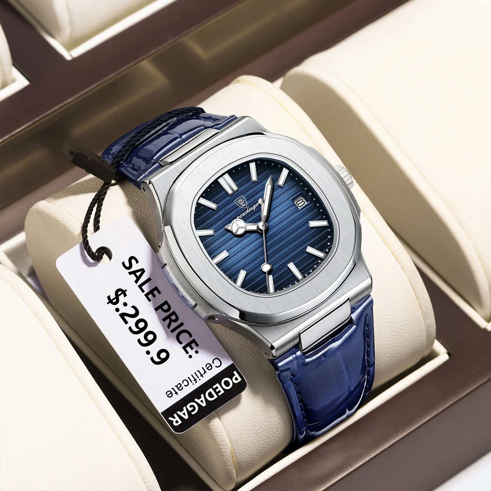 POEDAGAR Top luksusowy kwadrat – Patek Philippe Watch Nautilus recenzja i cena